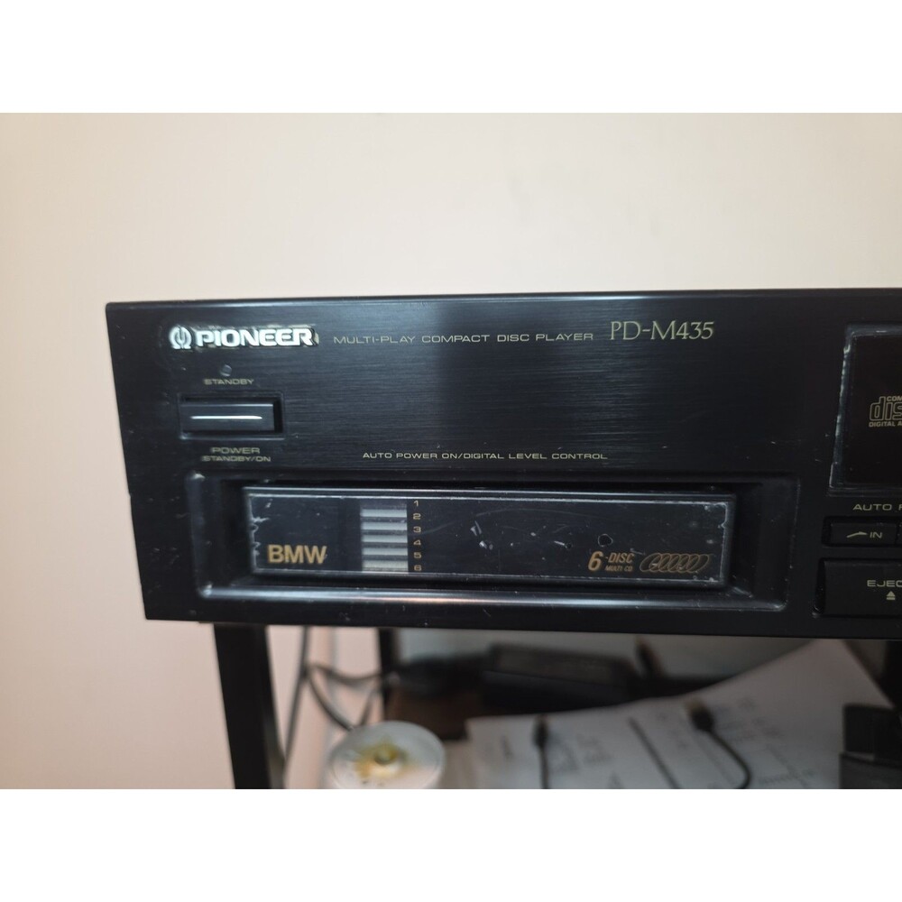Vintage Pioneer PD-M435 6-Disc Multi-Play CD Player w/Cartridge Tested Works